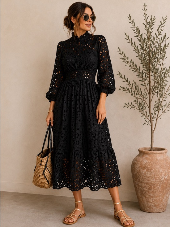 ASOS Dresses & Skirts - ASOS EDITION Balloon Sleeves Broderie Midi Dress
